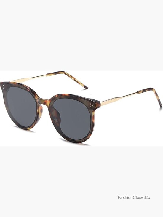 Classic Trendy Round Sunglasses UV400 Polycarbonate Frame Half-Frame
